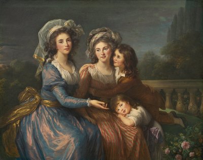 Die Marquise de Pezay und die Marquise de Rougé mit ihren Söhnen Alexis und Adrien von Elisabeth Louise Vigee Lebrun